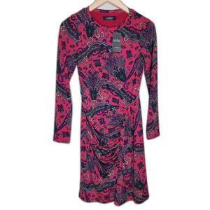 NWT Ralph Lauren Red Paisley Dress - sz 4